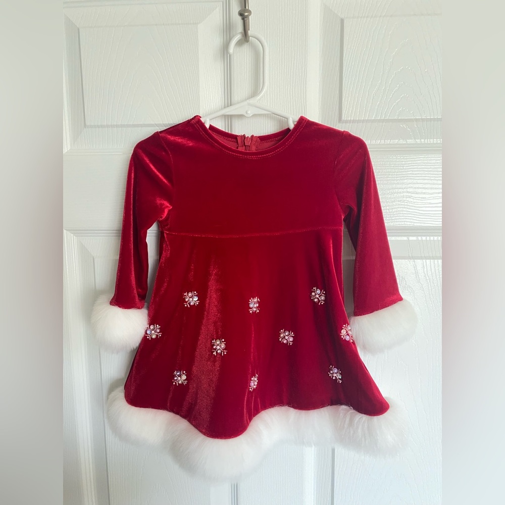 6 month Bonnie Baby red velvet Christmas Dress